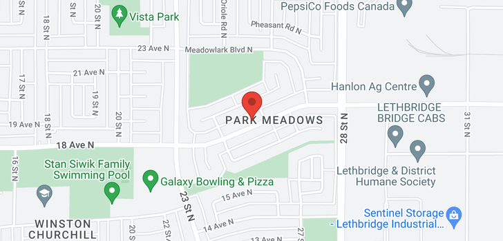 map of 73 Park Meadows Boulevard N